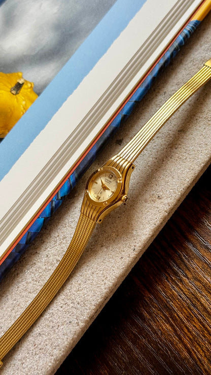 Vintage Sunlord by Seiko Watch 1990s, gold plated, mint condition