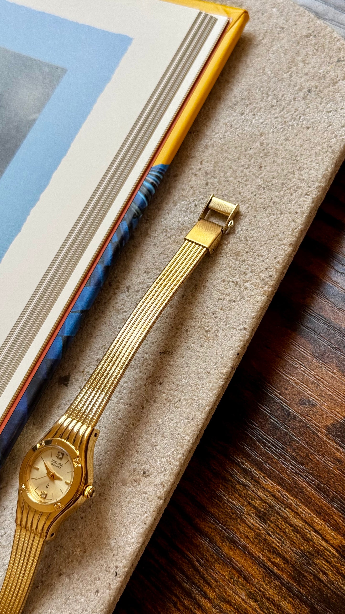 Vintage Sunlord by Seiko Watch 1990s, gold plated, mint condition