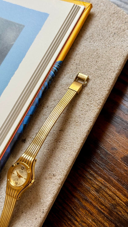 Vintage Sunlord by Seiko Watch 1990s, gold plated, mint condition