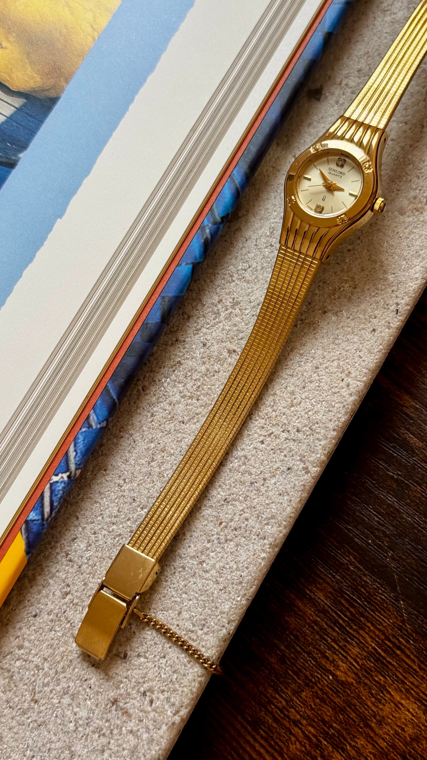 Vintage Sunlord by Seiko Watch 1990s, gold plated, mint condition