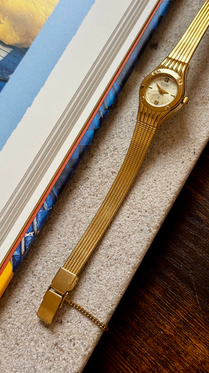 Vintage Sunlord by Seiko Watch 1990s, gold plated, mint condition