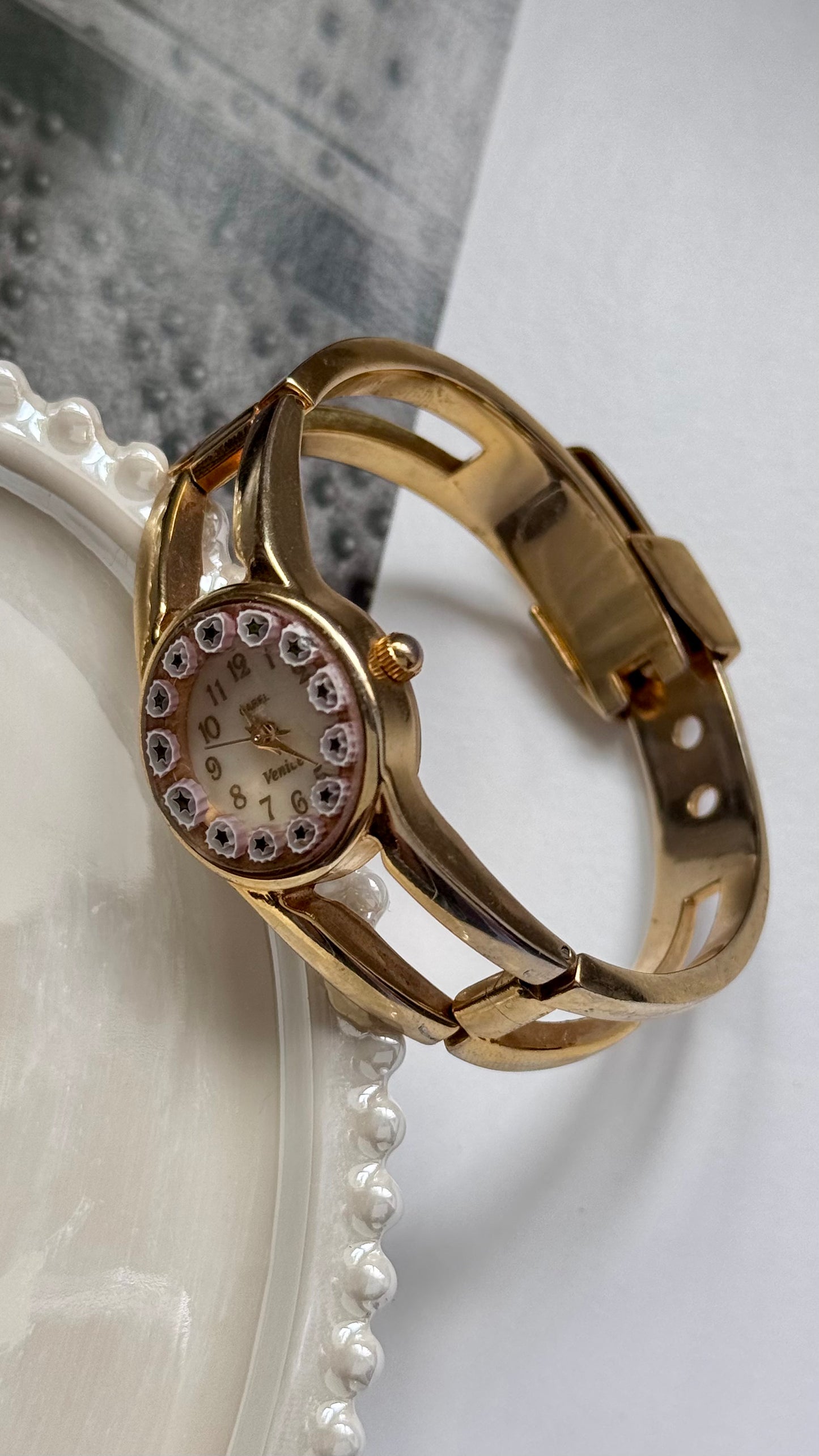 Garel Venice Murano watch - adjustable bangle