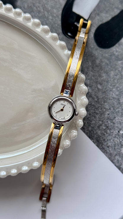 Carina vintage watch - white gold plated