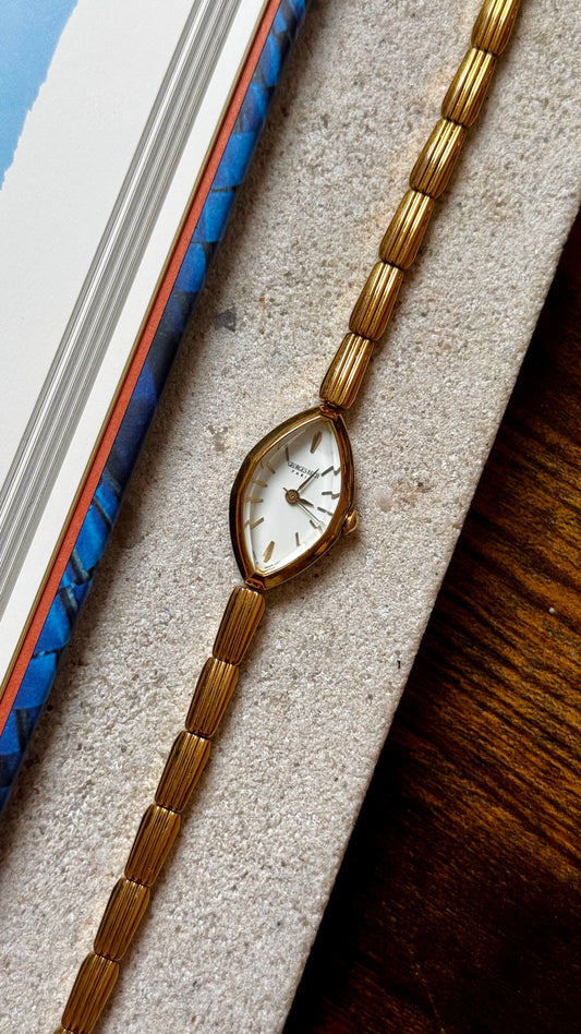 Marquise Dial Georges Rech Paris Vintage Watch, Gold Plated