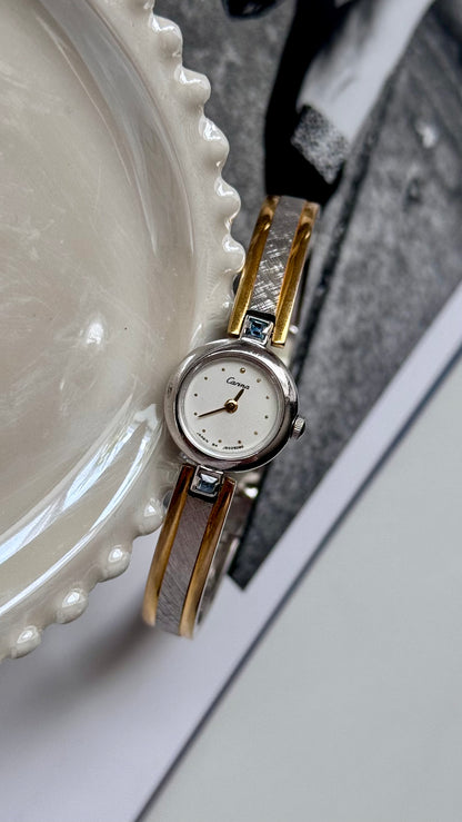Carina vintage watch - white gold plated
