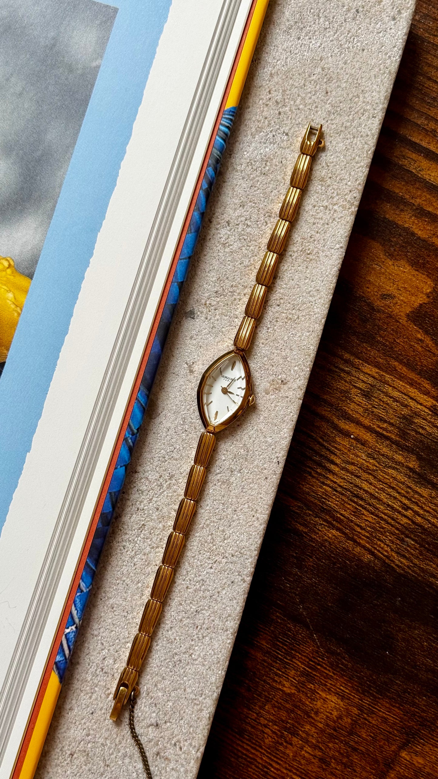 Marquise Dial Georges Rech Paris Vintage Watch, Gold Plated