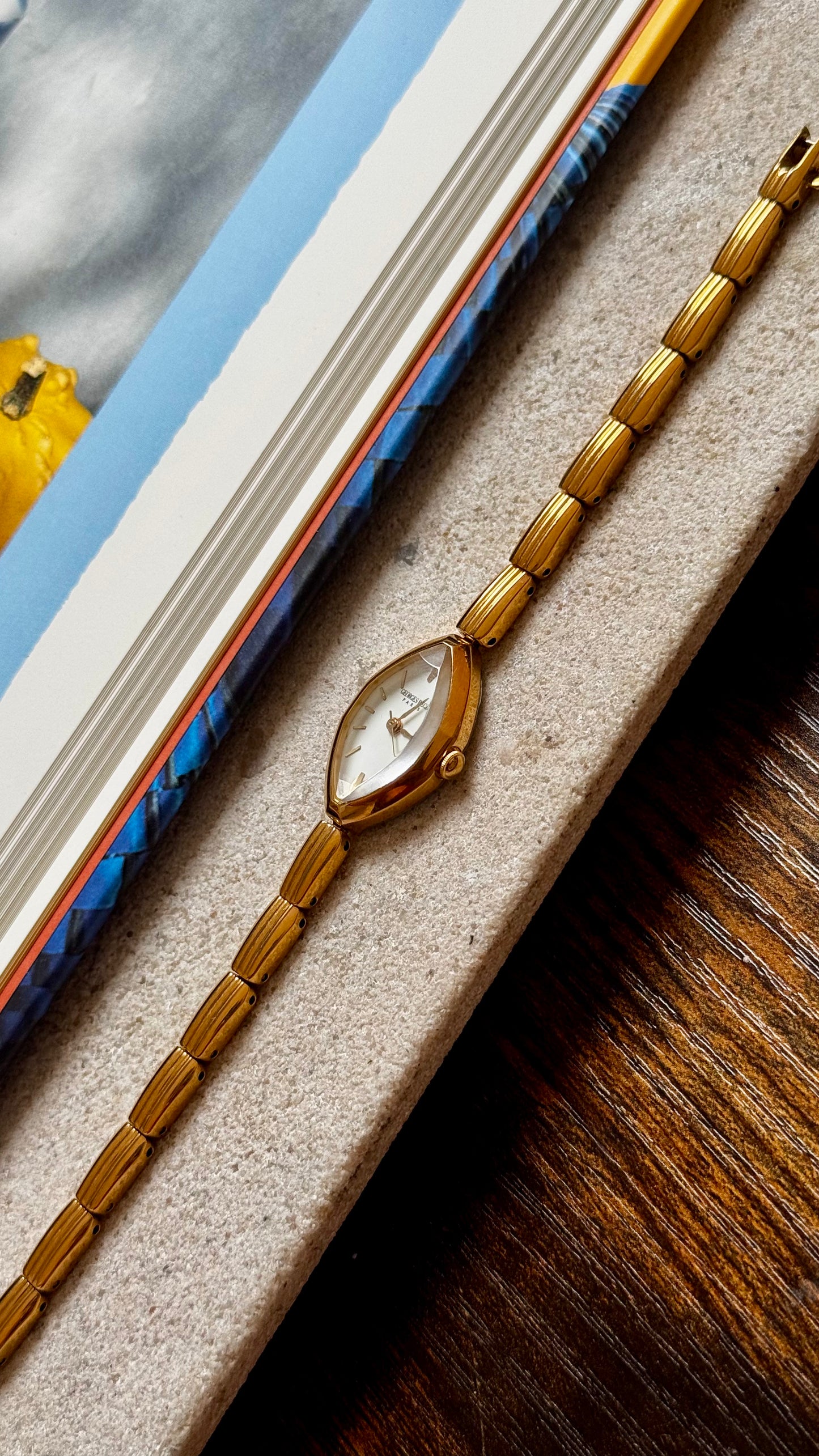 Marquise Dial Georges Rech Paris Vintage Watch, Gold Plated