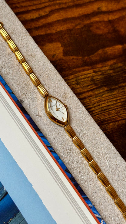 Marquise Dial Georges Rech Paris Vintage Watch, Gold Plated