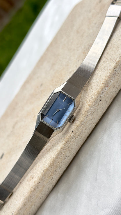 1974 Seiko Manual Wind Watch, White Gold Plated Plated Case