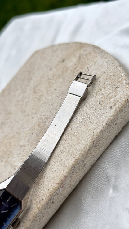 1974 Seiko Manual Wind Watch, White Gold Plated Plated Case