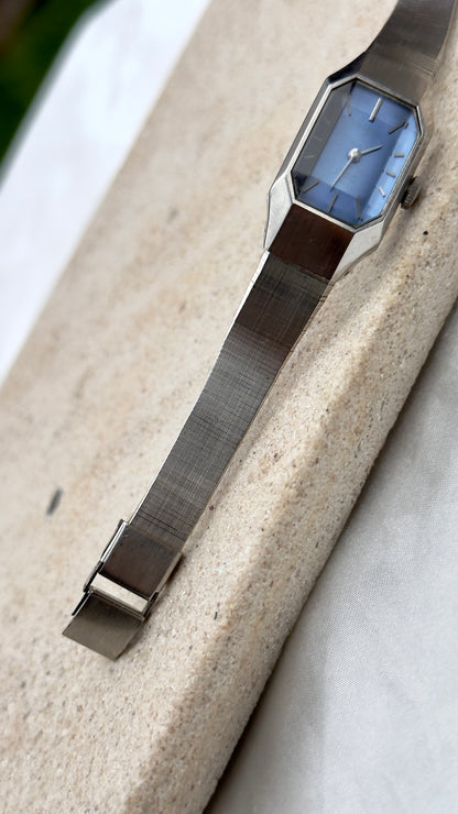 1974 Seiko Manual Wind Watch, White Gold Plated Plated Case
