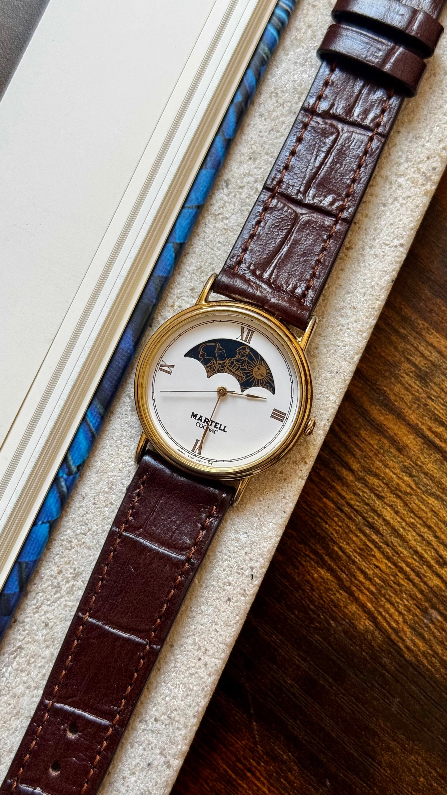 Super Rare Vintage Martell Cognac Watch- Moon Calendar