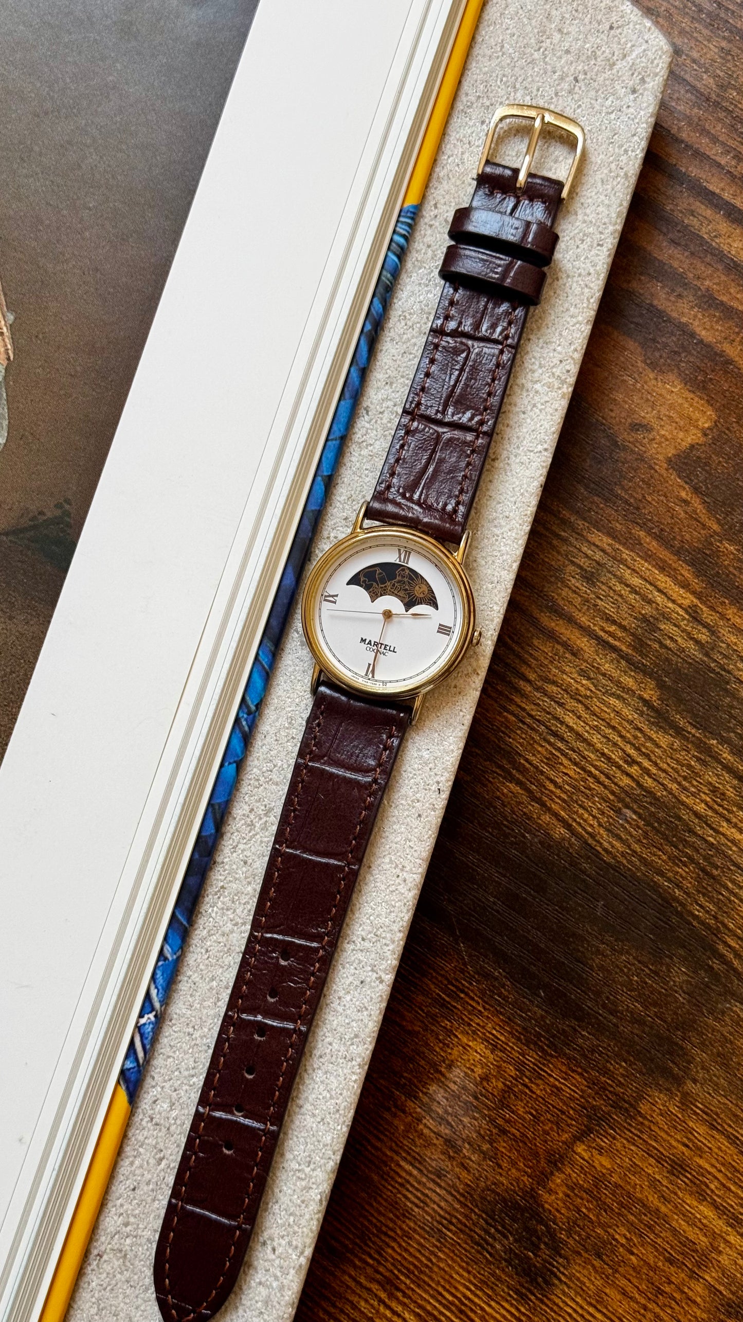Super Rare Vintage Martell Cognac Watch- Moon Calendar
