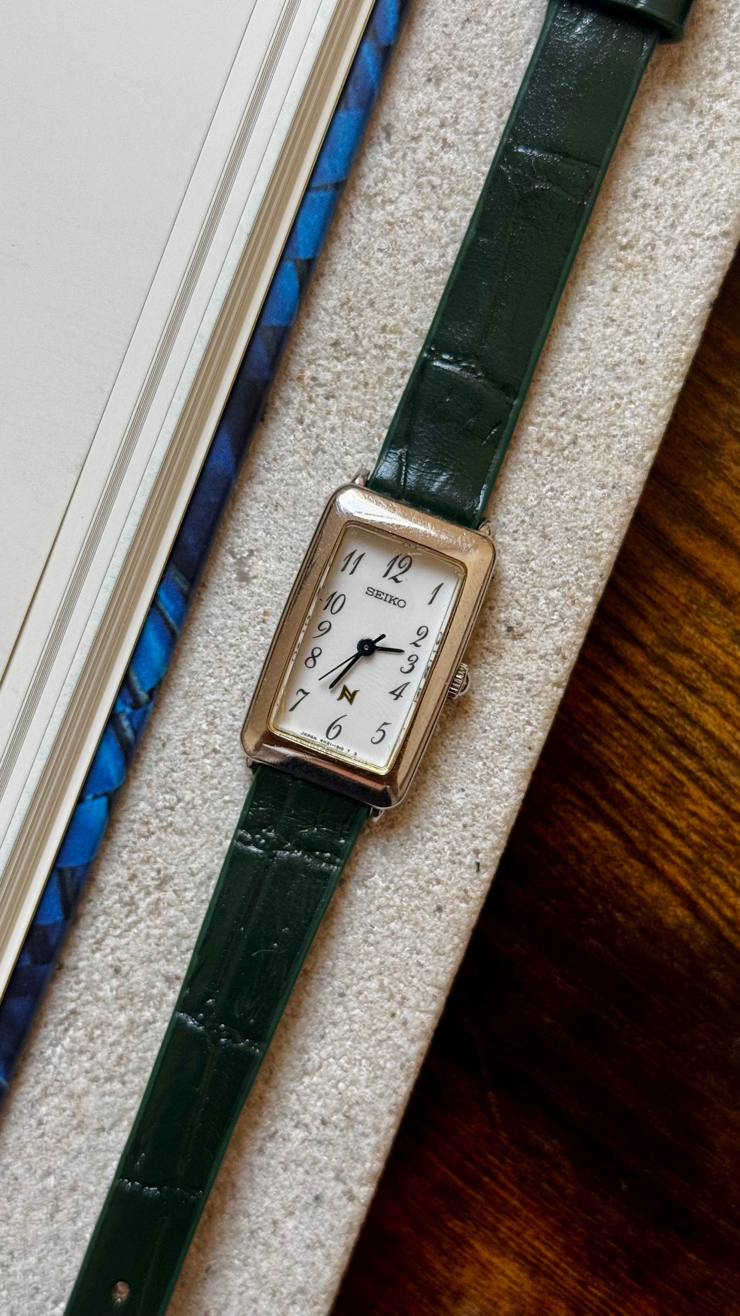 Seiko Neue Vintage Watch 1994 - Green leather
