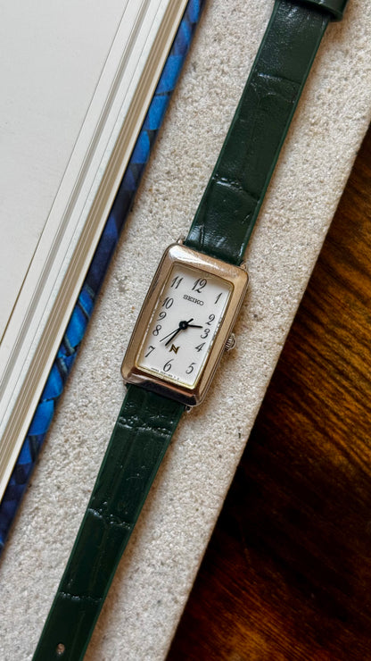 Seiko Neue Vintage Watch 1994 - Green leather