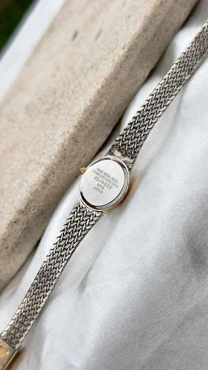 Armitron Vintage Watch 1990s - Oval Face With Mesh Bracelet