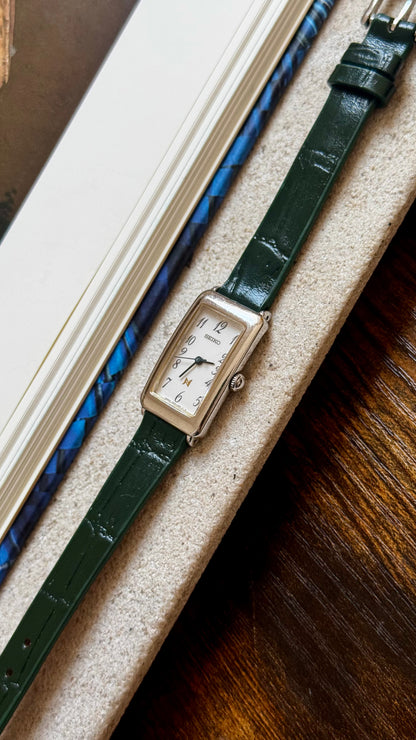 Seiko Neue Vintage Watch 1994 - Green leather