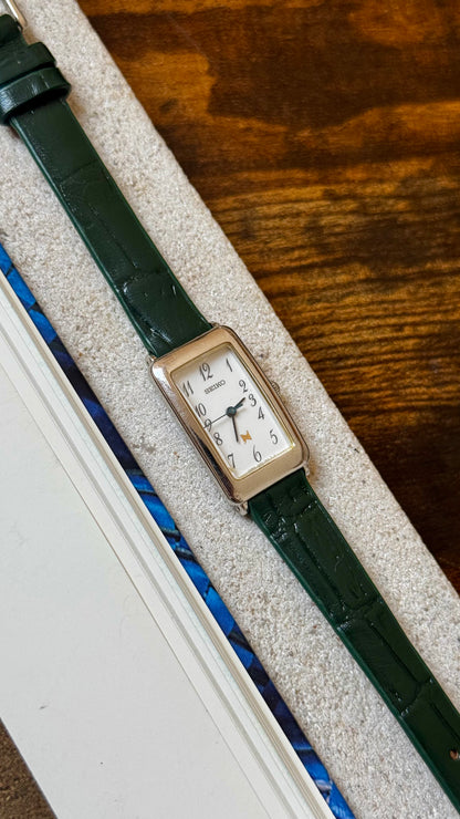 Seiko Neue Vintage Watch 1994 - Green leather
