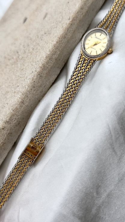 Armitron Vintage Watch 1990s - Oval Face With Mesh Bracelet