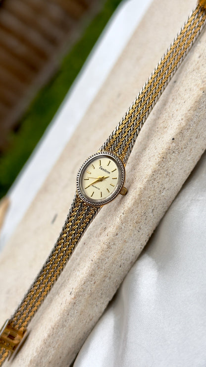 Armitron Vintage Watch 1990s - Oval Face With Mesh Bracelet