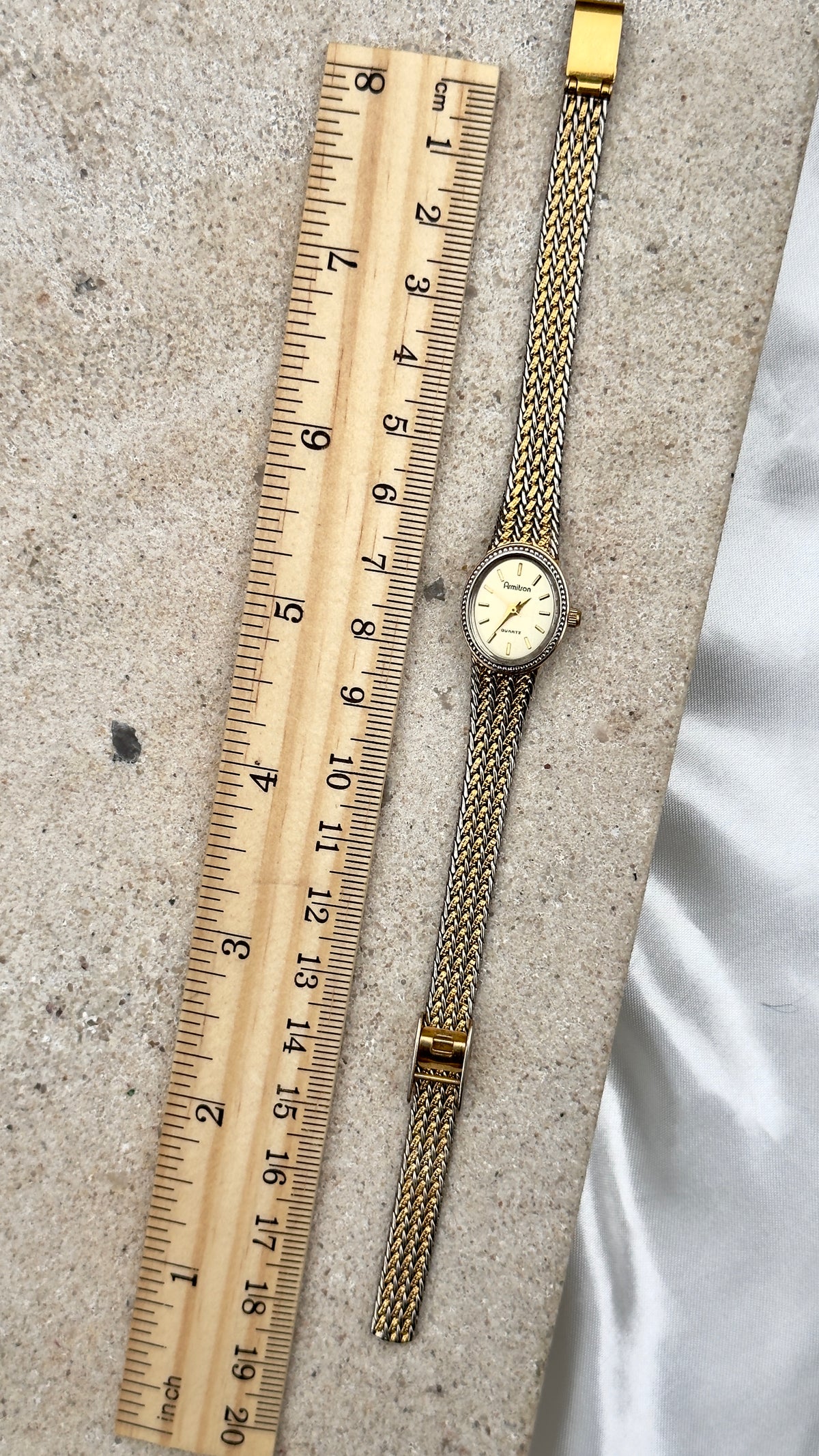 Armitron Vintage Watch 1990s - Oval Face With Mesh Bracelet