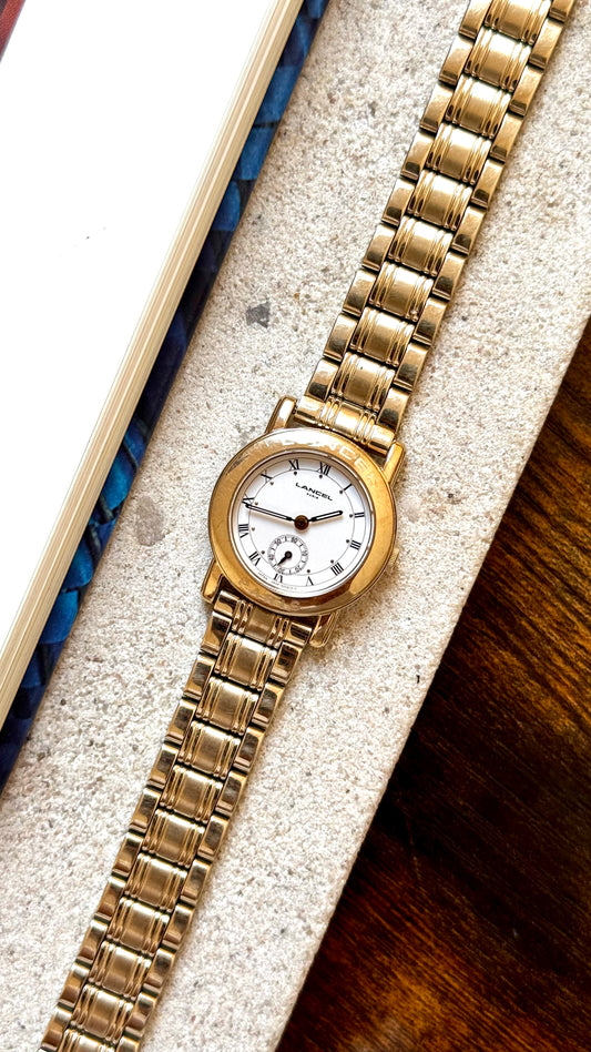Lancel Paris vintage watch - Sub Seconds, Champagne Gold Plated