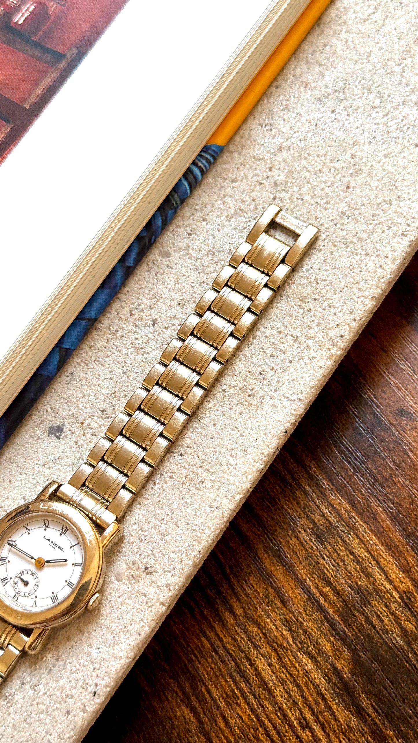 Lancel Paris vintage watch - Sub Seconds, Champagne Gold Plated