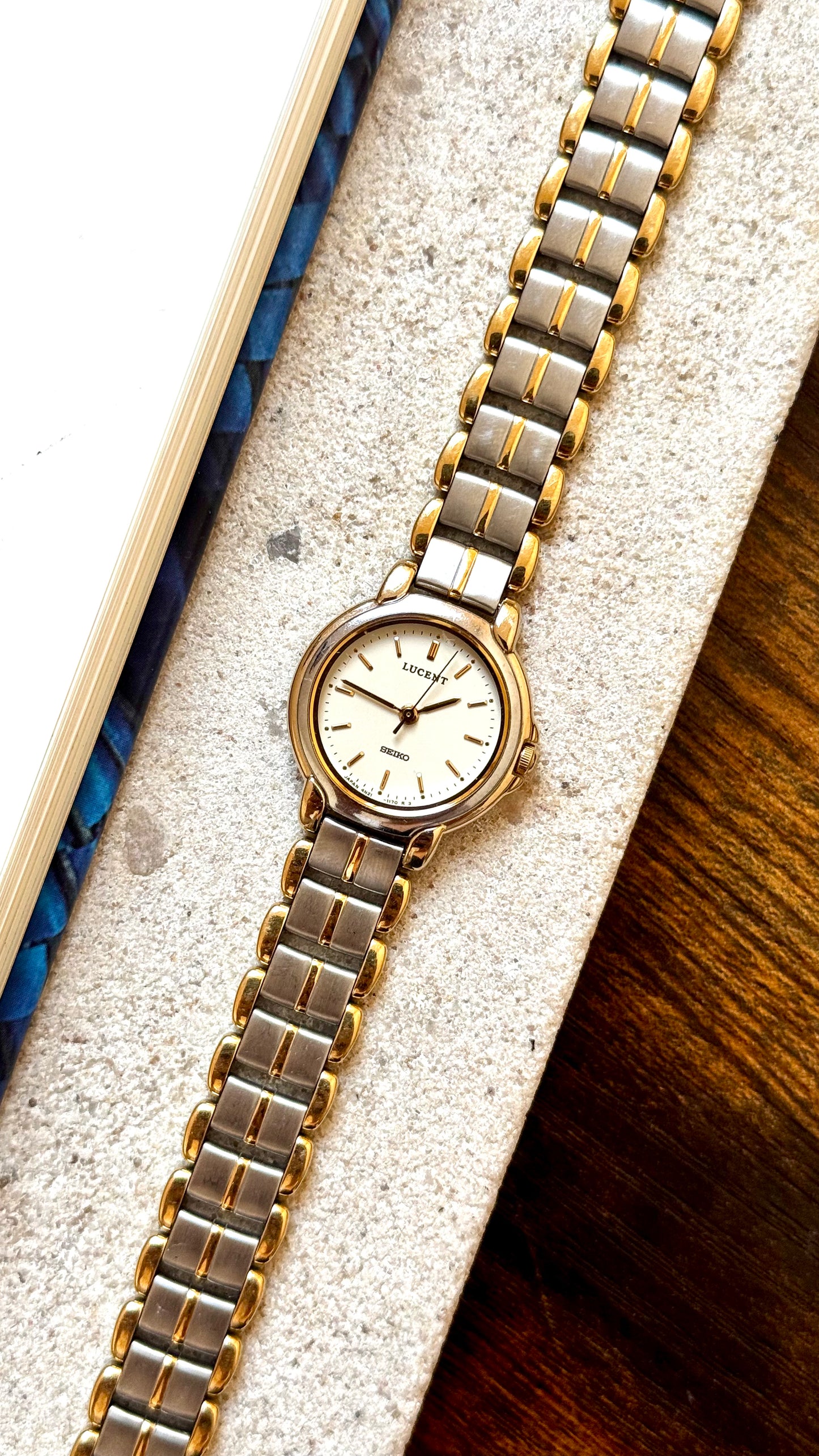 Classic 1996 Seiko Lucent Vintage Watch - Gold Plated, near mint condition