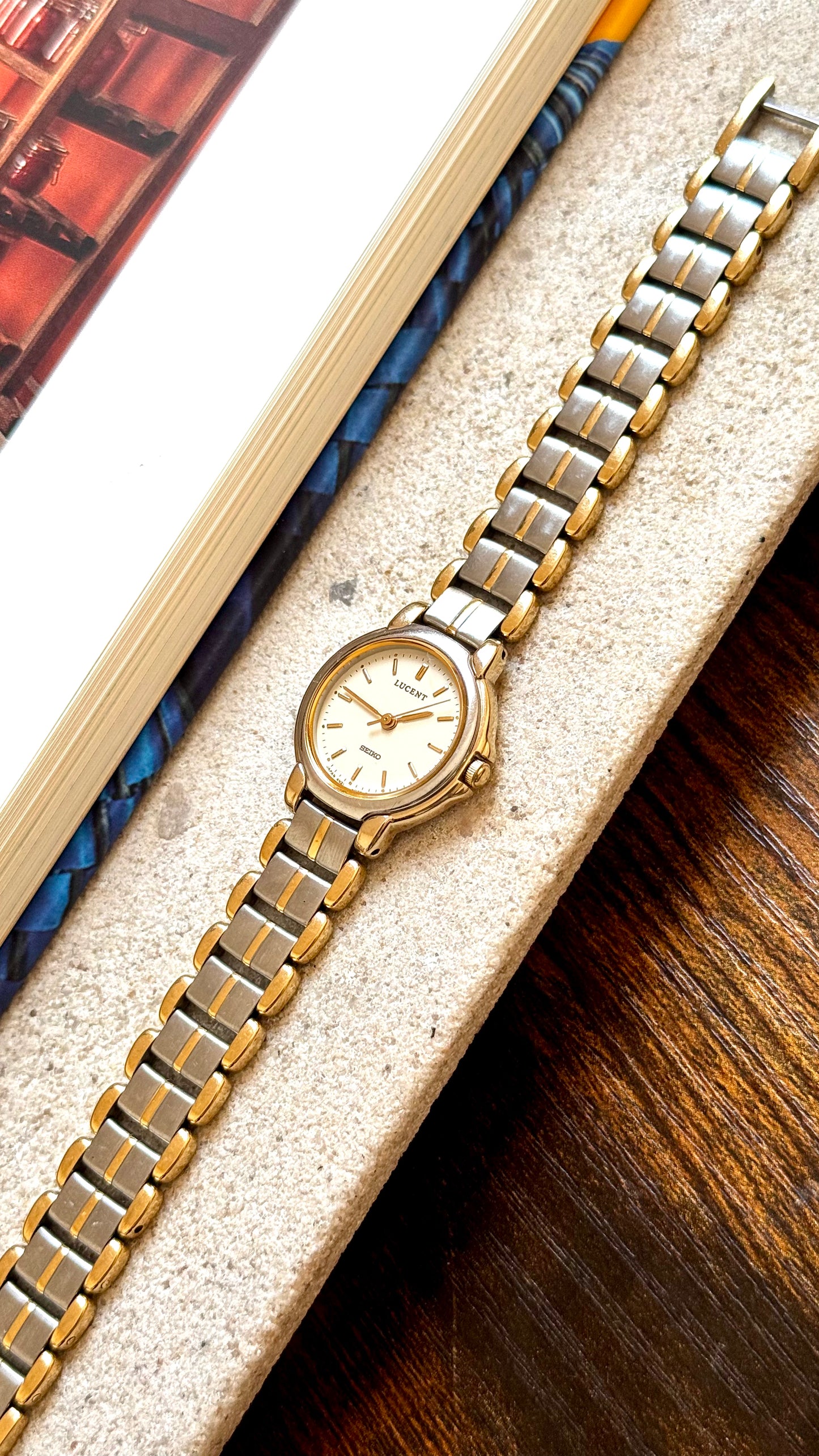 Classic 1996 Seiko Lucent Vintage Watch - Gold Plated, near mint condition