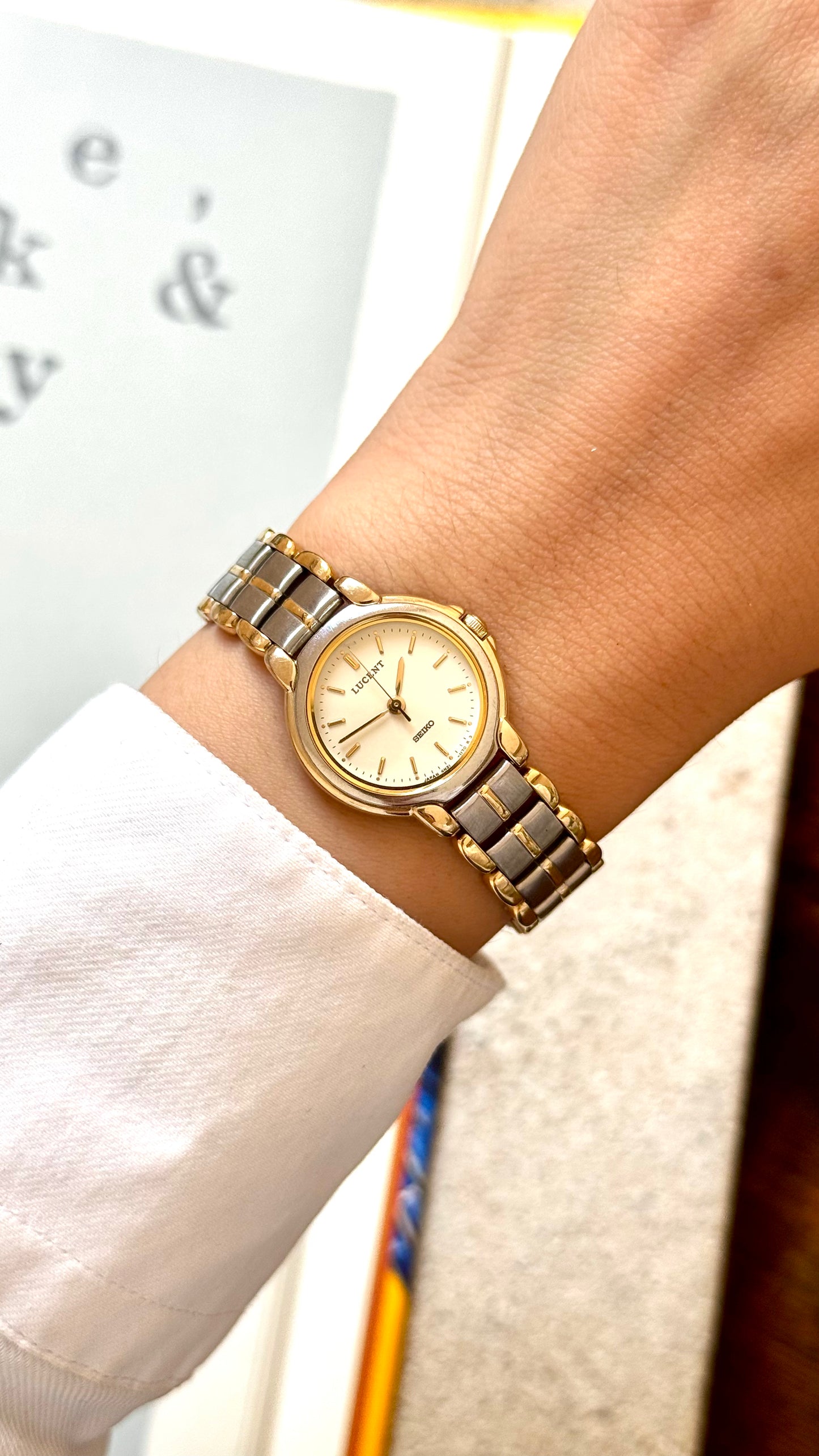 Classic 1996 Seiko Lucent Vintage Watch - Gold Plated, near mint condition