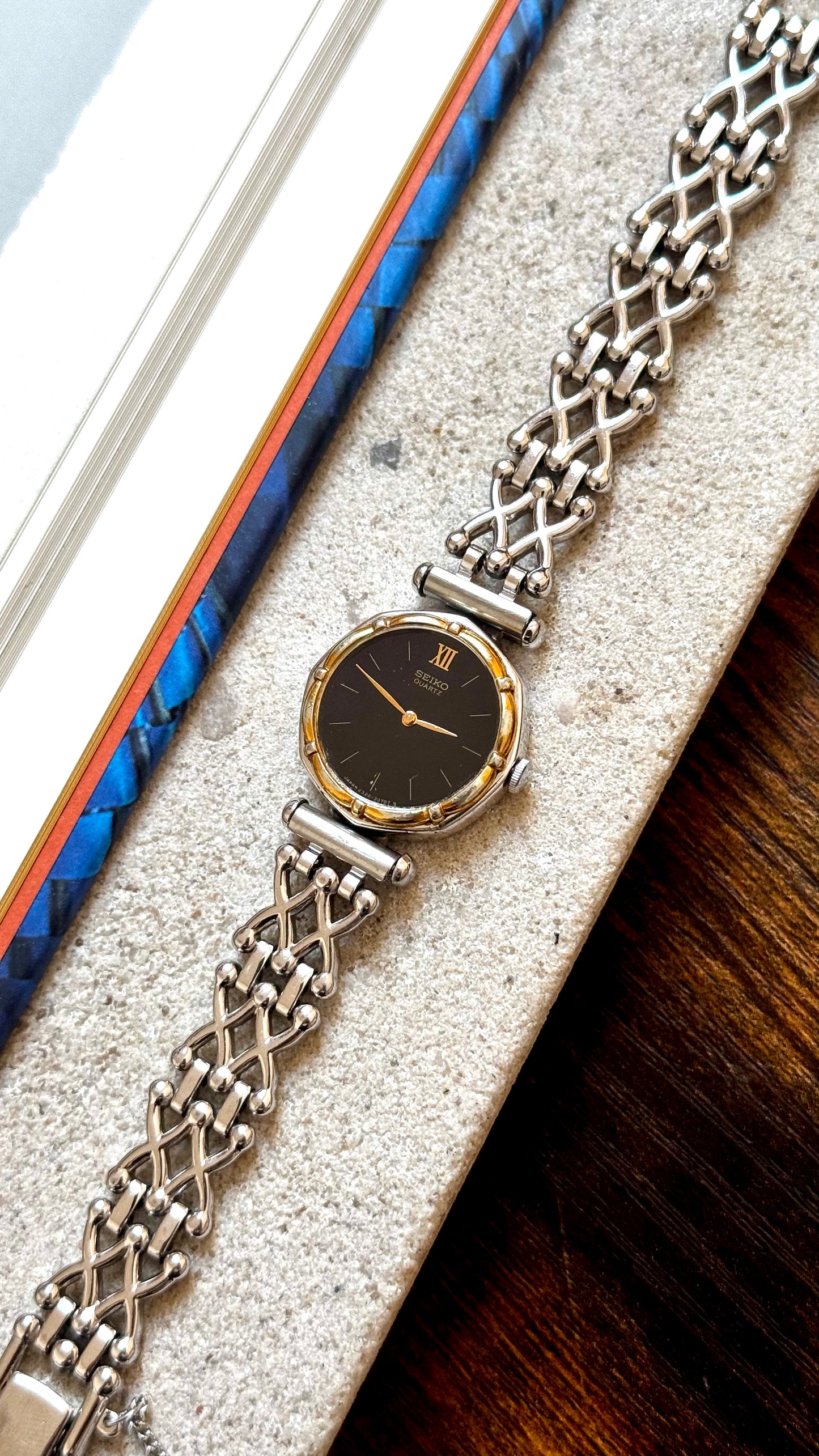 Seiko vintage watch 1991 - palladium and gold plated