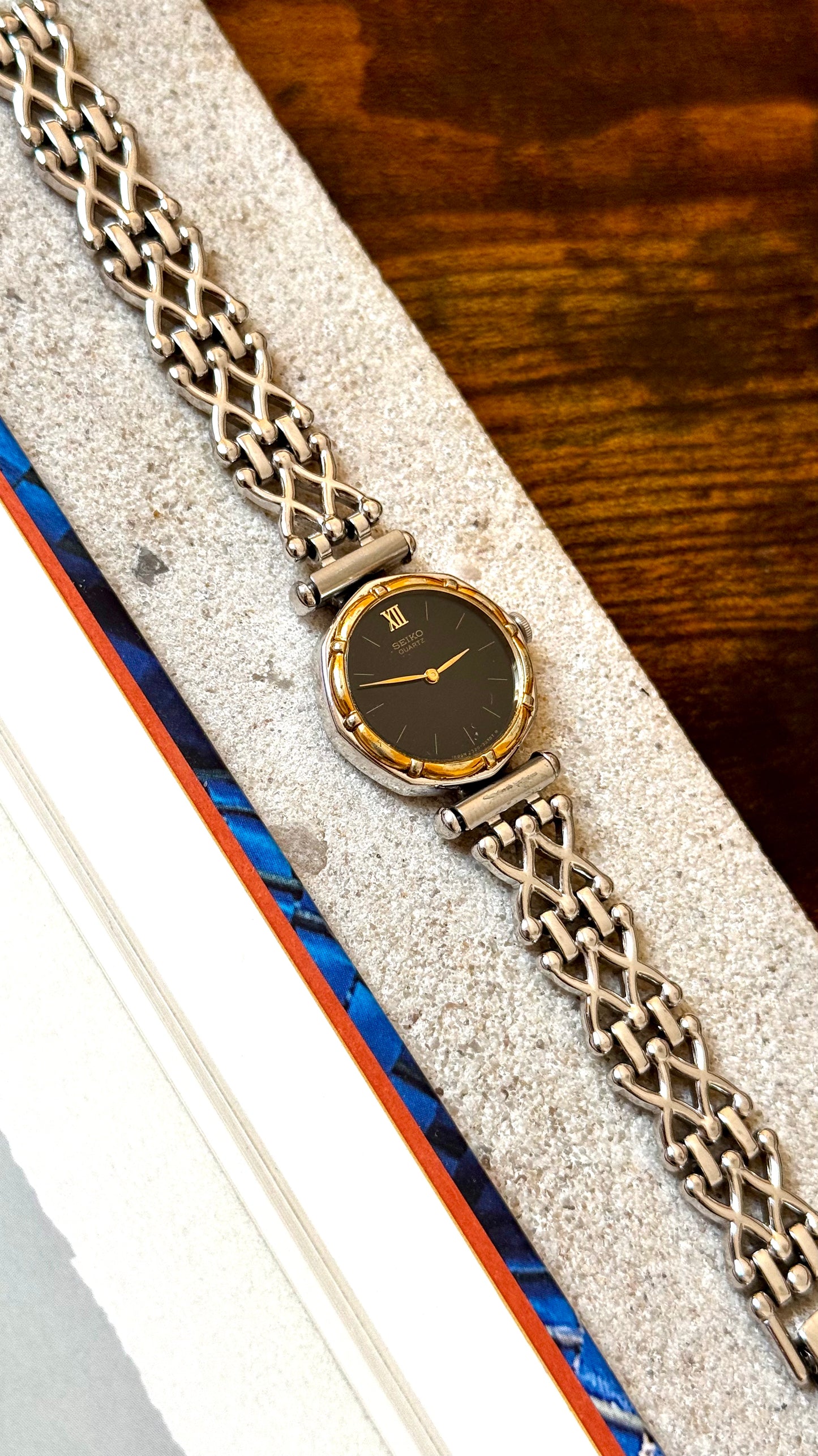 Seiko vintage watch 1991 - palladium and gold plated