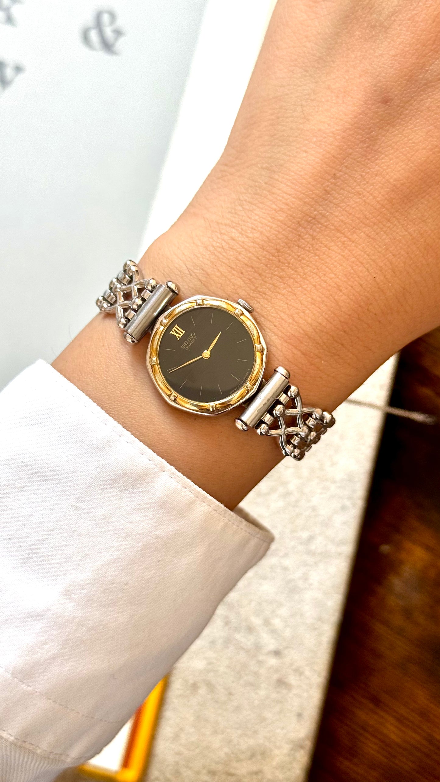 Seiko vintage watch 1991 - palladium and gold plated