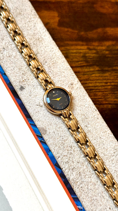 Citizen Cletia Vintage Watch - Champagne Gold Plated, Blue Sunburst Dial