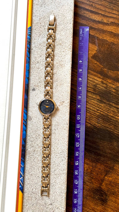 Citizen Cletia Vintage Watch - Champagne Gold Plated, Blue Sunburst Dial