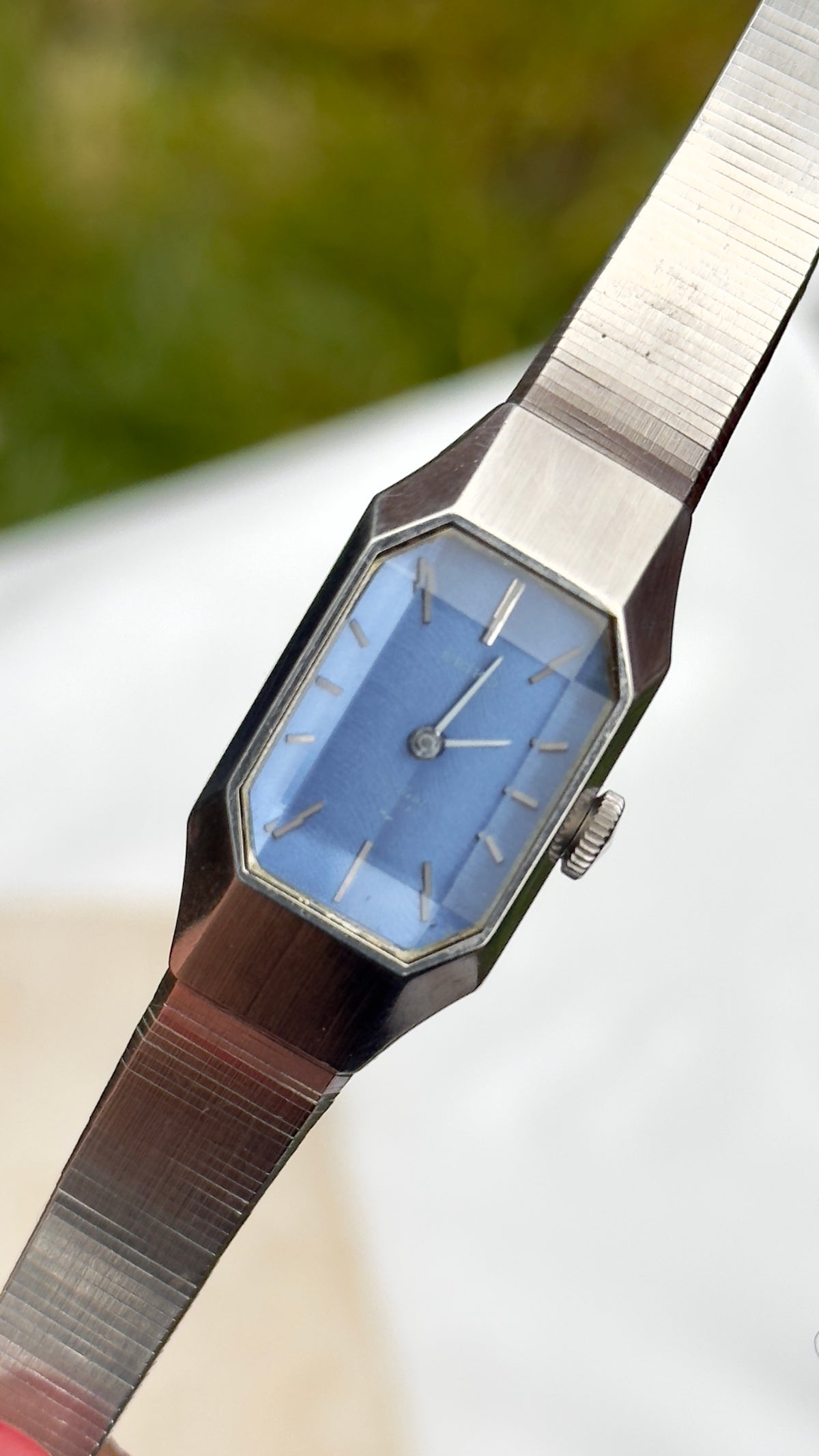 1974 Seiko Manual Wind Watch, White Gold Plated Plated Case