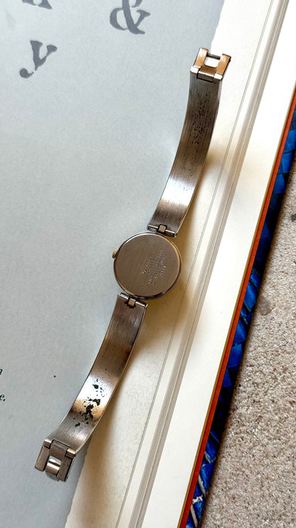 Dana Orient Vintage Bangle Watch 1990s, gold and palladium plated