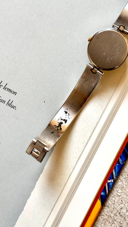 Dana Orient Vintage Bangle Watch 1990s, gold and palladium plated