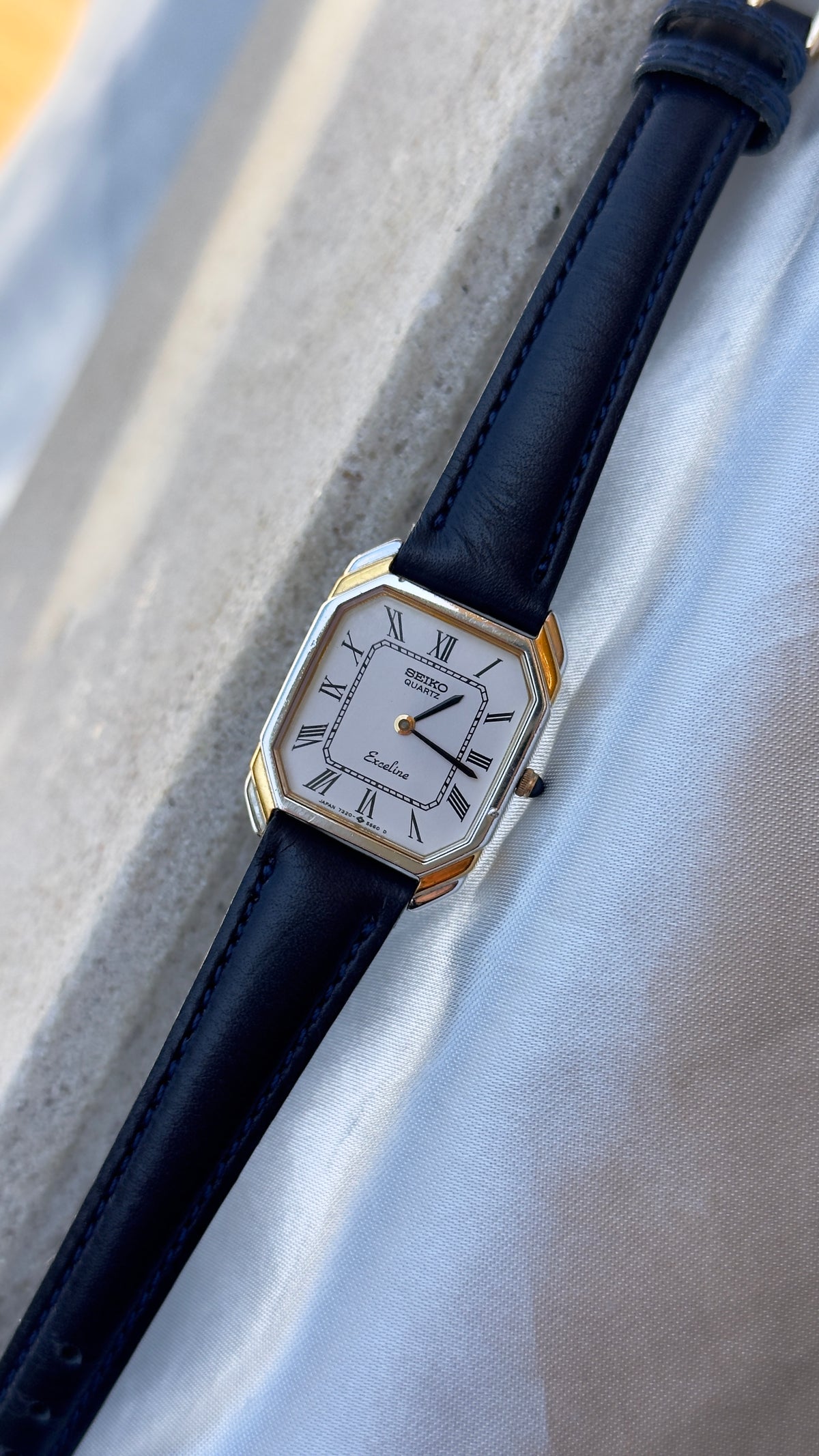 Vintage Seiko Women's Tank Watch 1993 - 30 Micron Gold & Palladium Plated