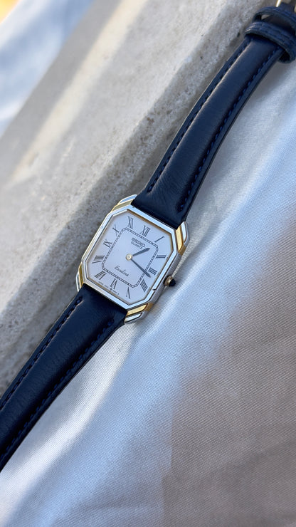 Vintage Seiko Women's Tank Watch 1993 - 30 Micron Gold & Palladium Plated
