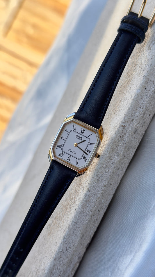 Vintage Seiko Women's Tank Watch 1993 - 30 Micron Gold & Palladium Plated