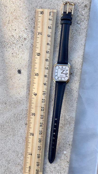 Vintage Seiko Women's Tank Watch 1993 - 30 Micron Gold & Palladium Plated