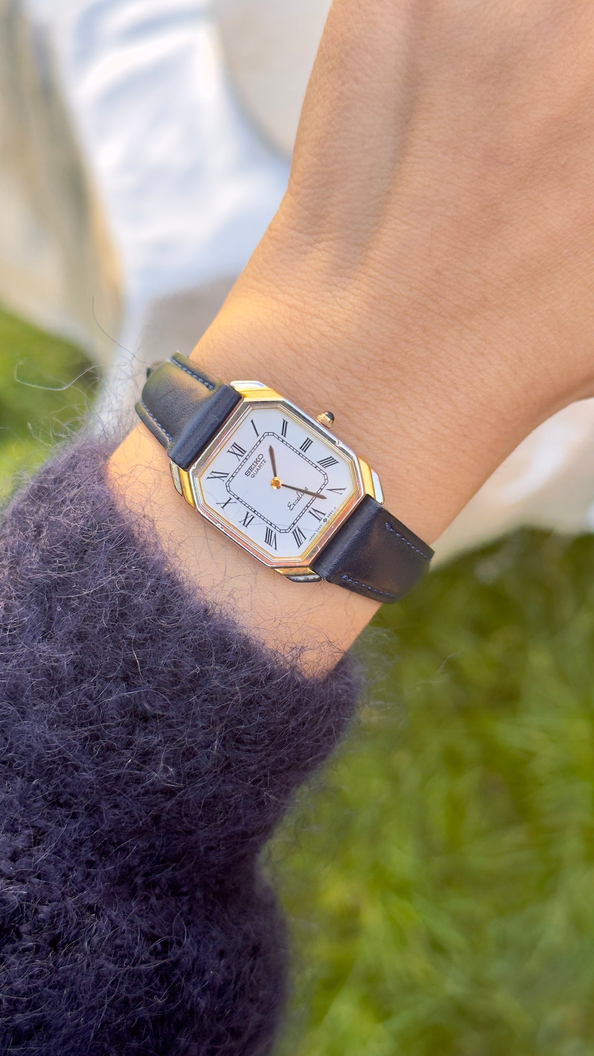 Vintage Seiko Women's Tank Watch 1993 - 30 Micron Gold & Palladium Plated