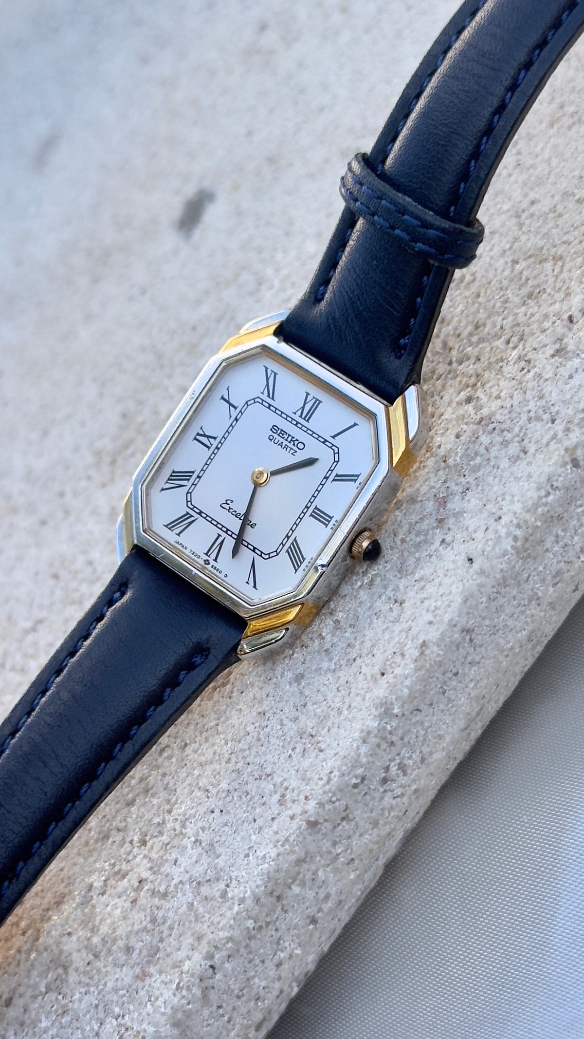 Vintage Seiko Women's Tank Watch 1993 - 30 Micron Gold & Palladium Plated