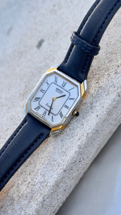 Vintage Seiko Women's Tank Watch 1993 - 30 Micron Gold & Palladium Plated