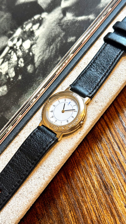 Yves Saint Laurent vintage watch (YSL) 1990s - Bespoke genuine leather