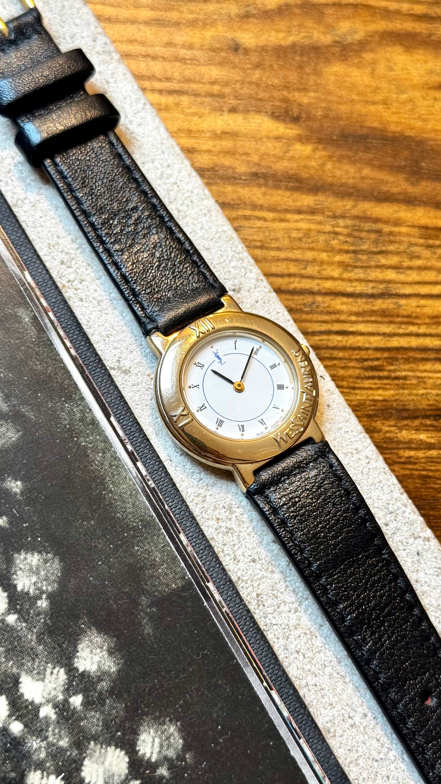 Yves Saint Laurent vintage watch (YSL) 1990s - Bespoke genuine leather