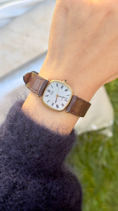Vintage Seiko Women's Tank Watch 1991 - 30 Micron Gold Plated