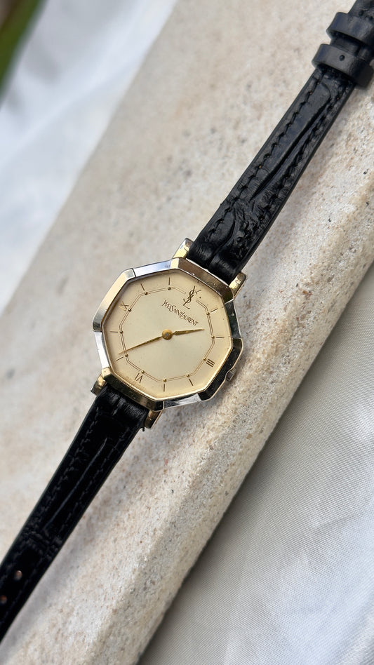 Yves Saint Laurent vintage watch (YSL) 1997 - Bespoke genuine leather