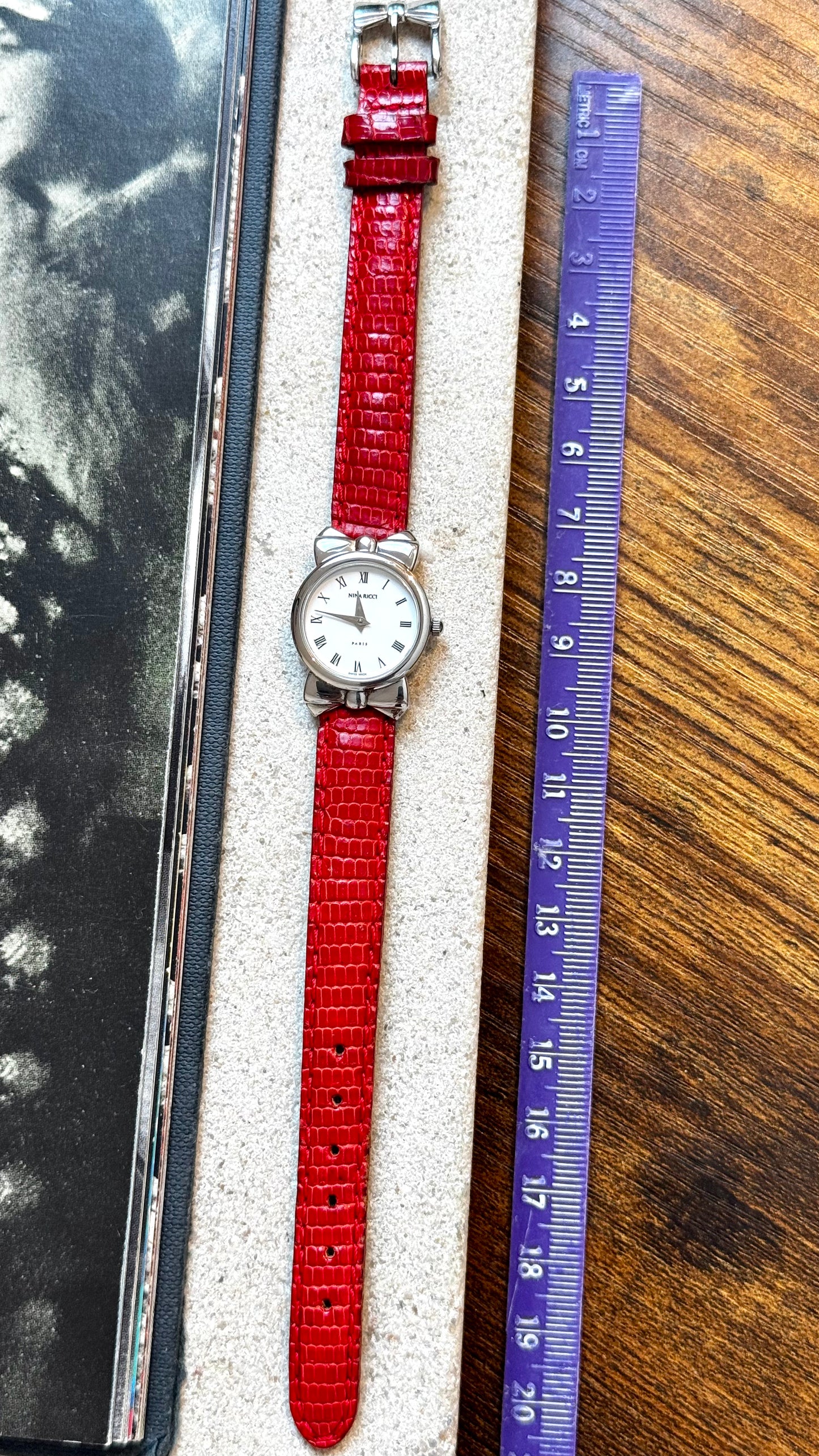 Nina Ricci vintage watch, original leather